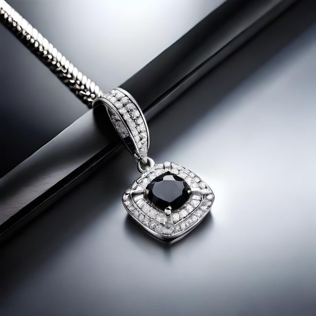 What are the price ranges for black diamond pendants