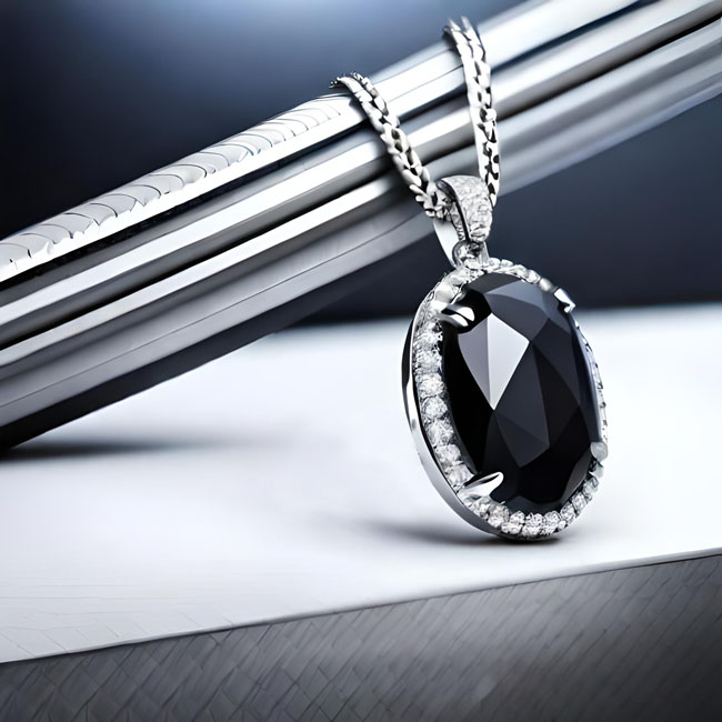 What should I look for when buying a black diamond pendant